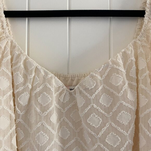 The Baili Textured Blouse in Cream Piper & Scoot NWOT S - Picture 4 of 7